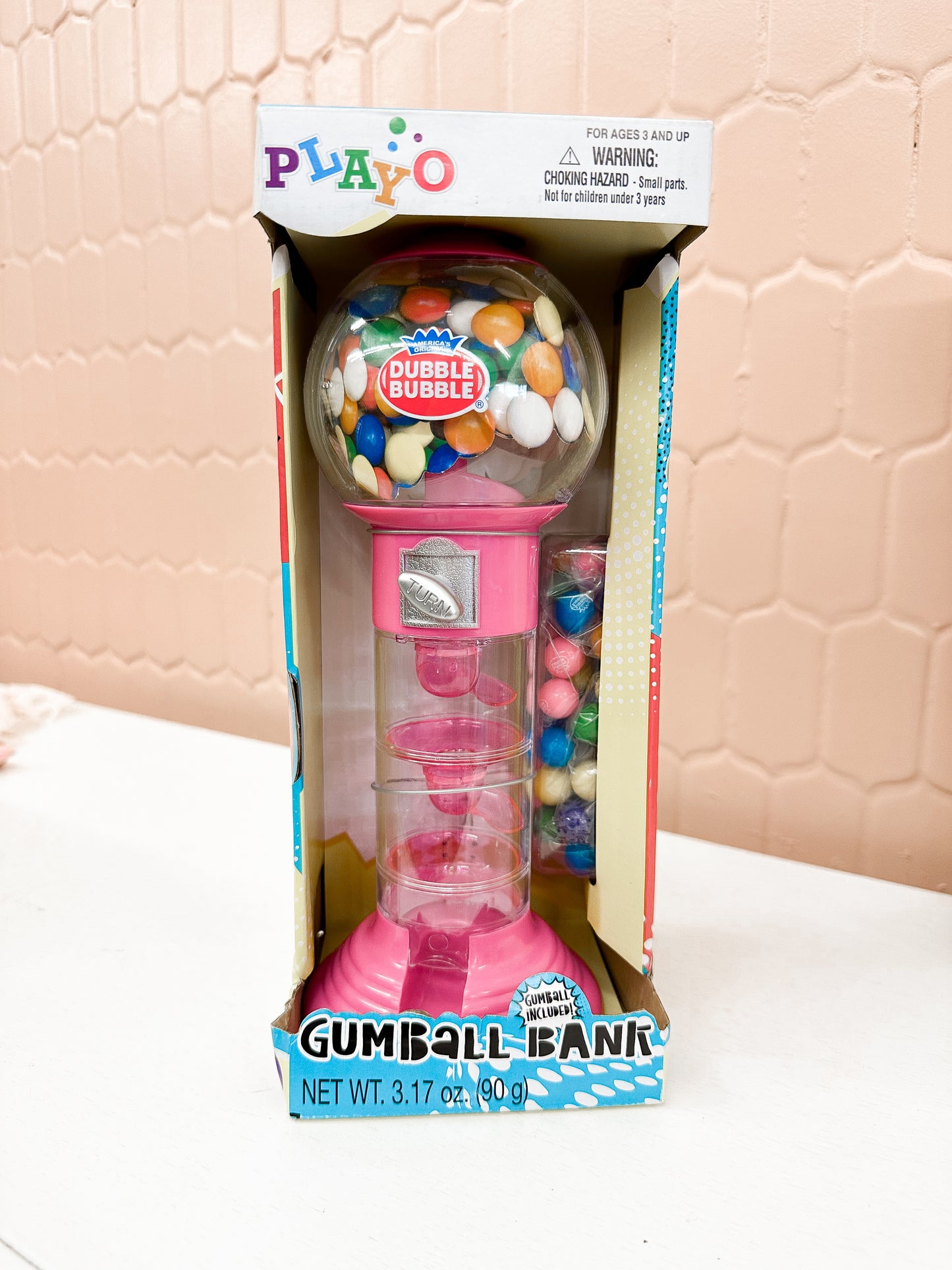 Spiral Gumball Machine Dubble Bubble: Pink