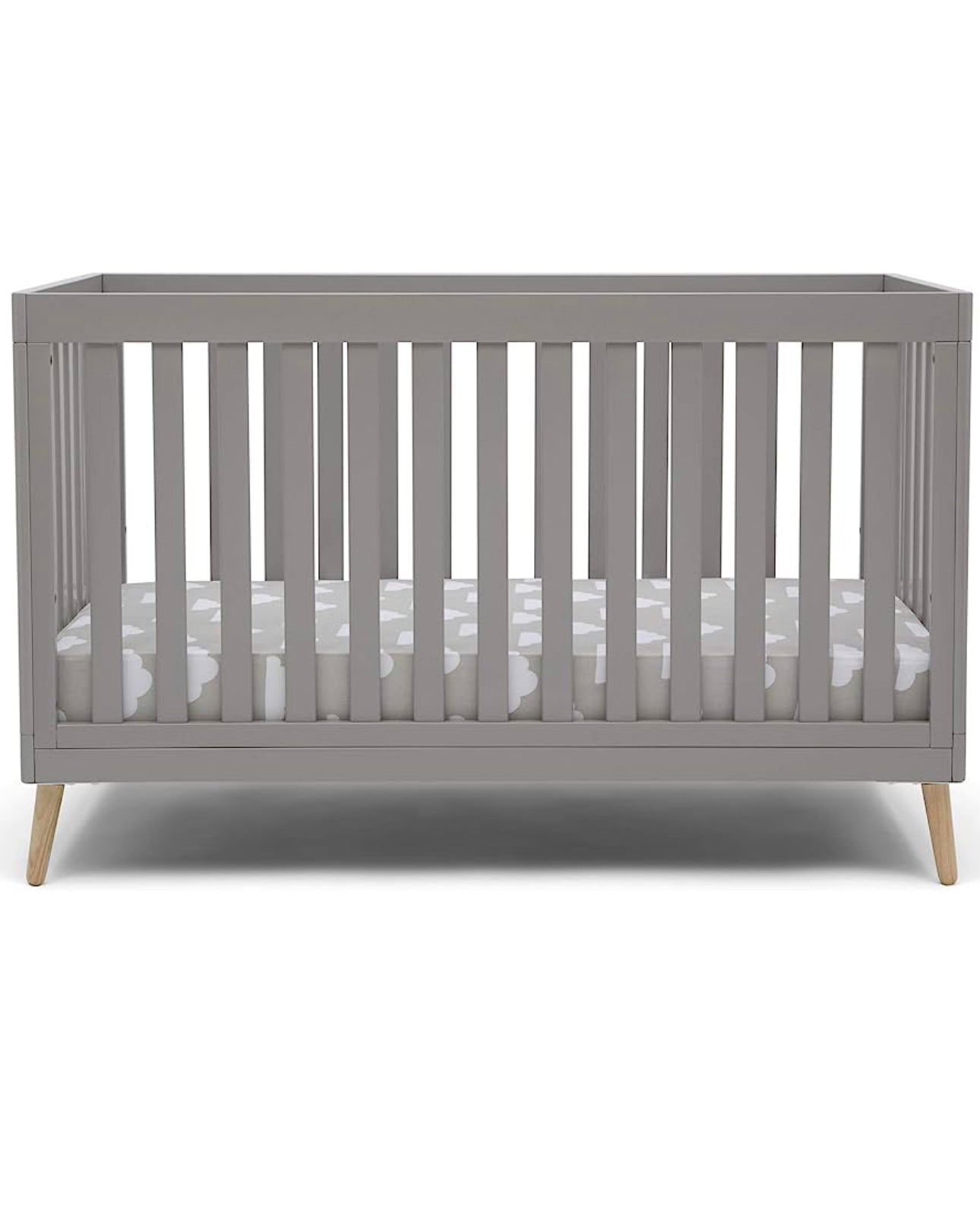 Children Essex 4-in-1 Convertible Baby Crib, with Natural Legs