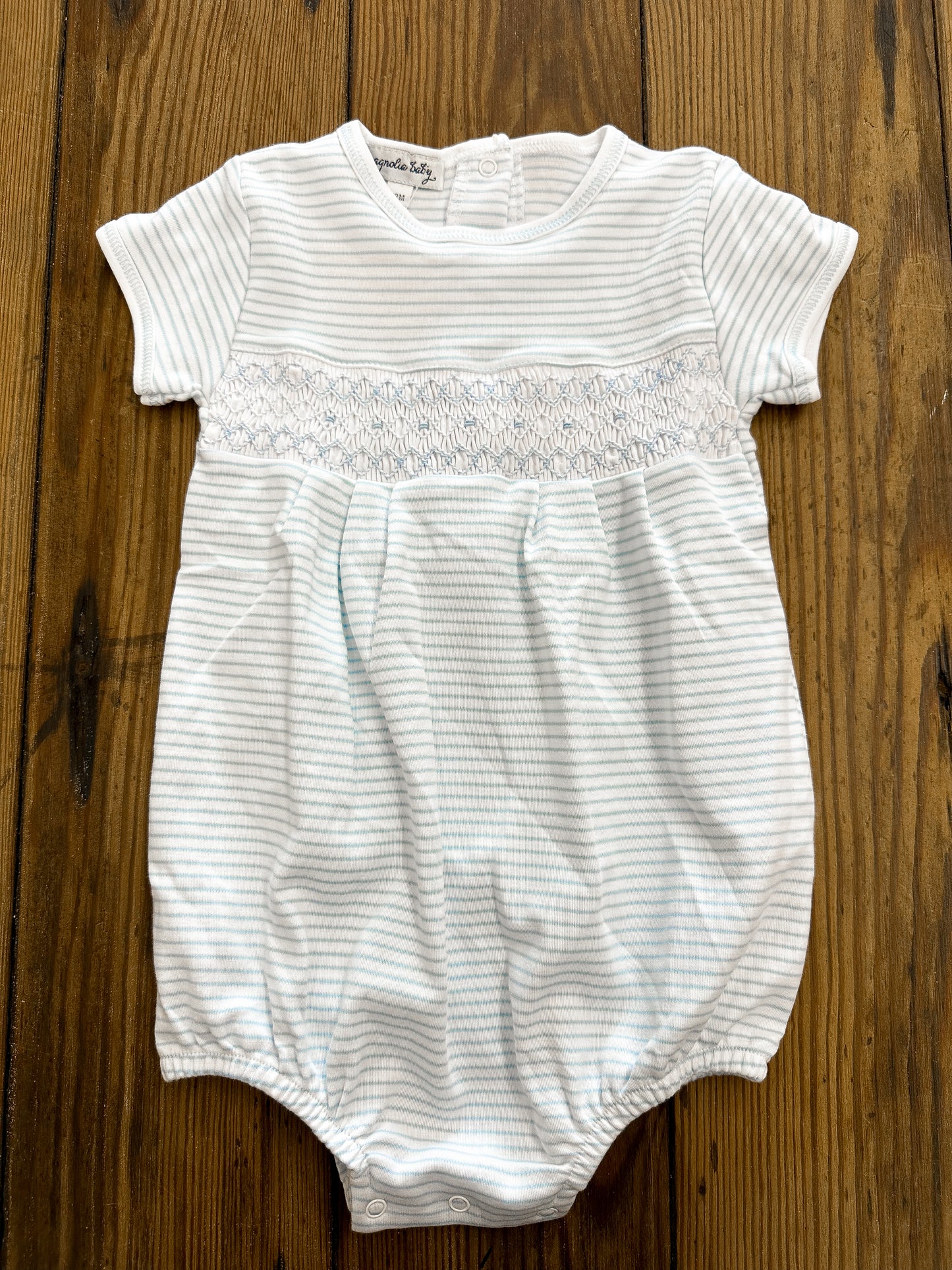 Katie and Kyle Smocked Bubble Romper