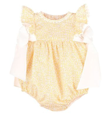 SOPHIE & LUCAS GIRLS YELLOW BUBBLE - WHITE SIDE BOWS