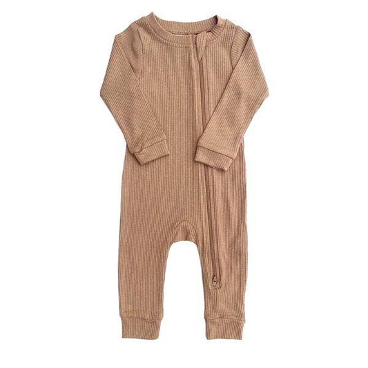 Zip Romper- Cafe