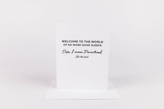 Parenthood - Welcome Baby Greeting Card