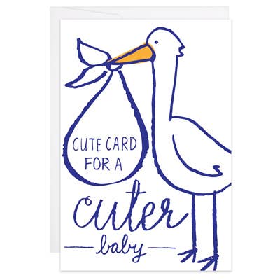 Stork Cuter Baby - Mini Card