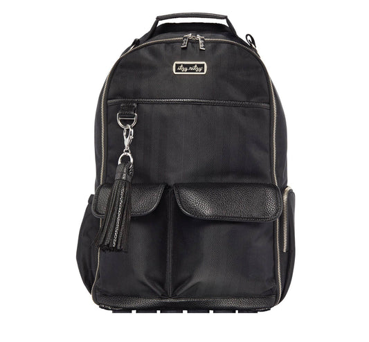 Itzy Ritzy - Black Herringbone Boss Backpack™ Diaper Bag