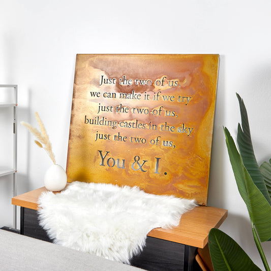 Just The Two Of Us (You & I) - Lyric Wall Sign