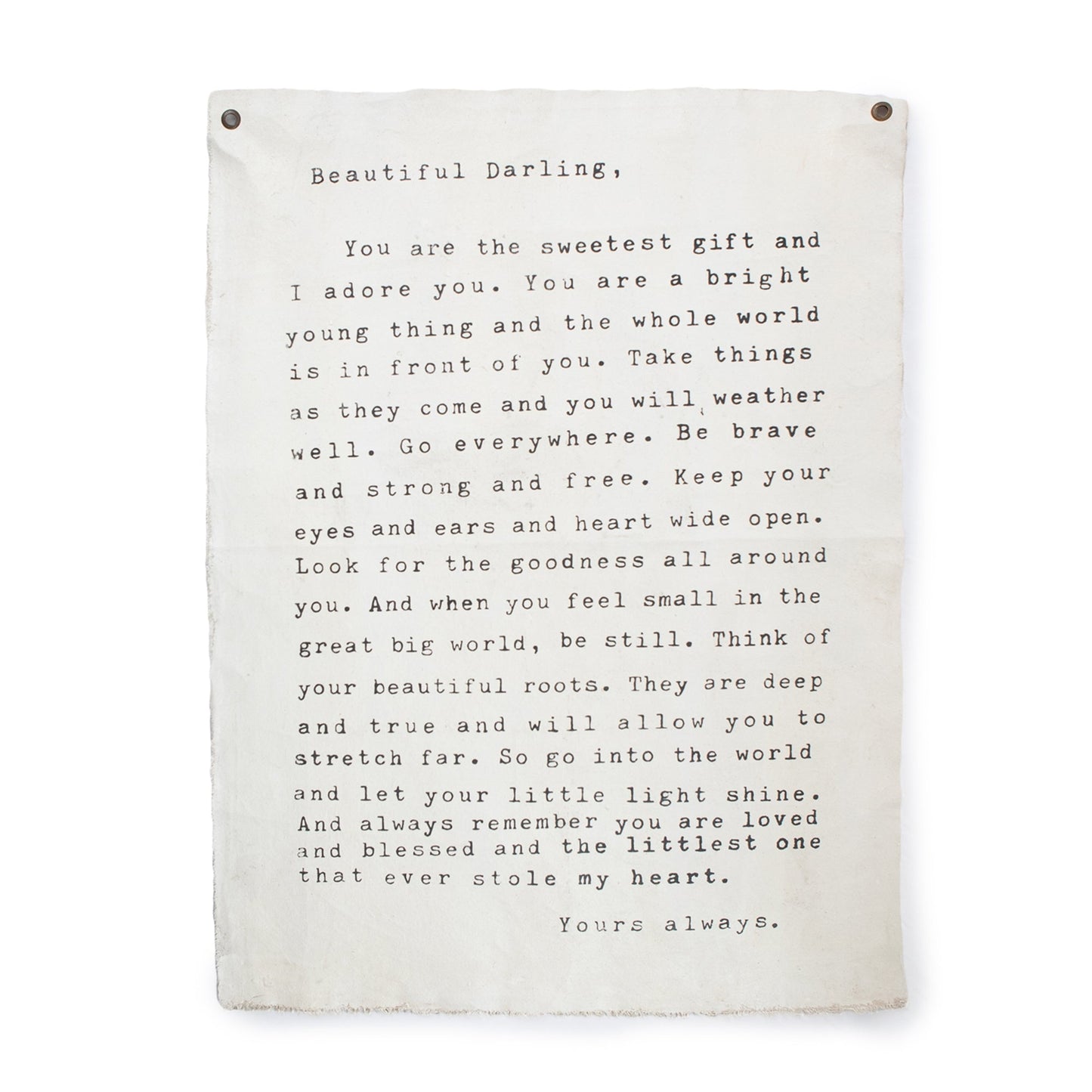 LETTER FOR SOPHIE (BEAUTIFUL DARLING) WALL TARP - 36"X48"