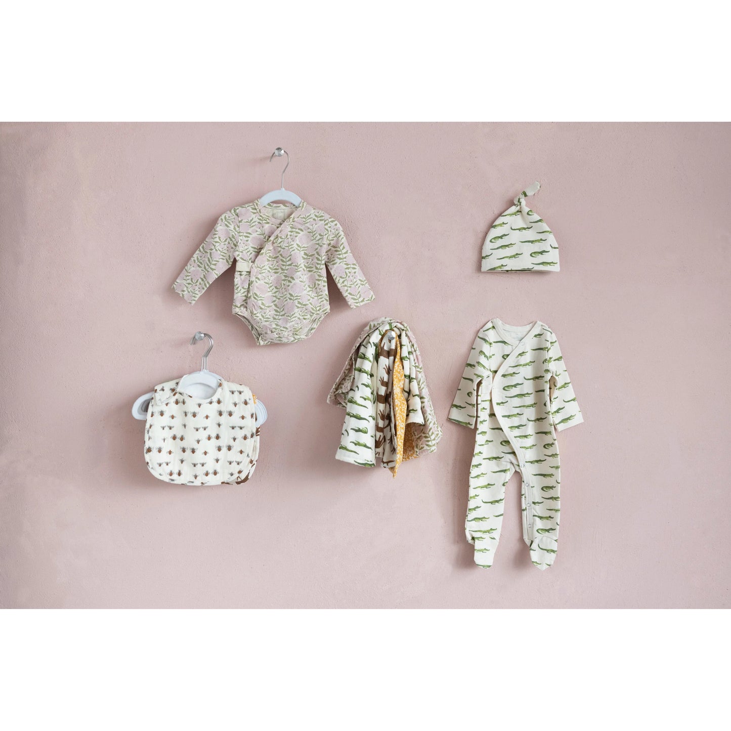 Cotton Footed Baby Bodysuit with Pattern